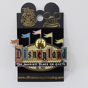 2005 Disneyland Marquee Happiest Place on Earth Retro 50th Anniversary Pin